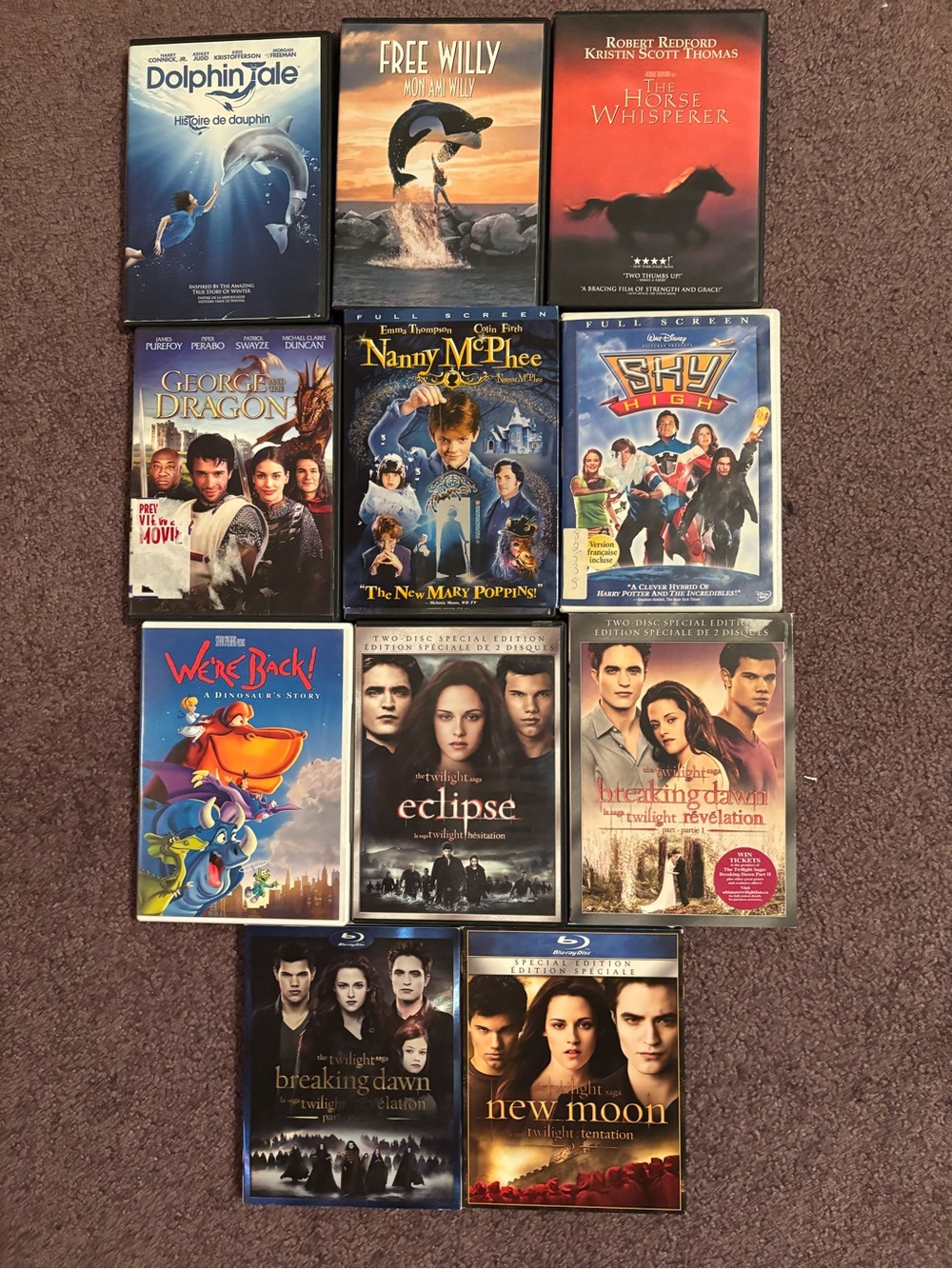 Assorted Family Movie DVD’s (11)